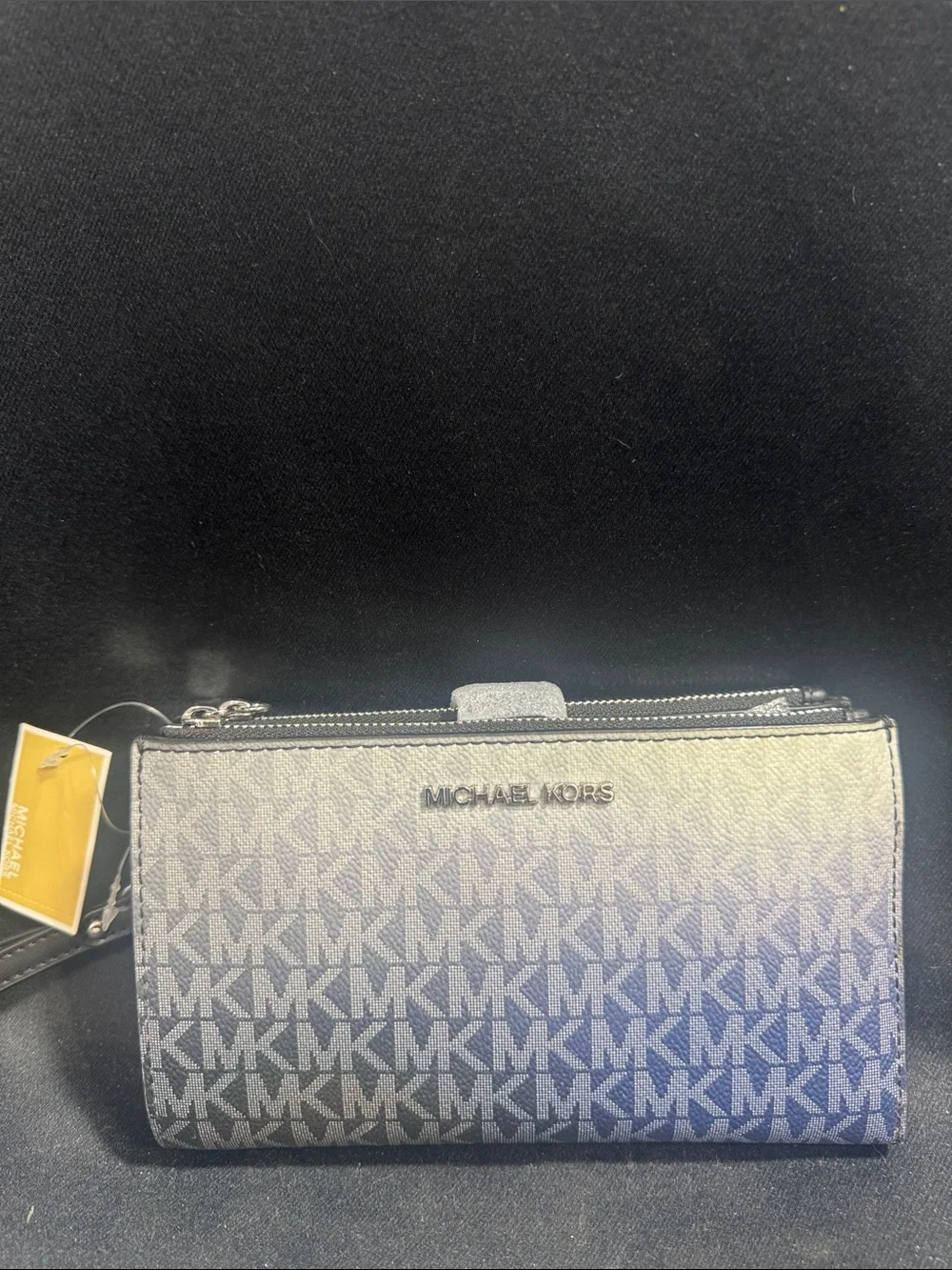 Michael Kors Gray Signature MK Zip-Around Wallet